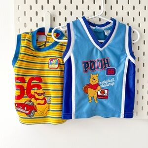 y2k Pooh tank top set of 2, baby size 12M